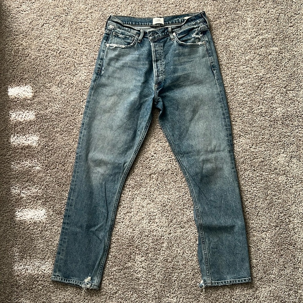 Citizens of Humanity Blue Straight Leg Jeans